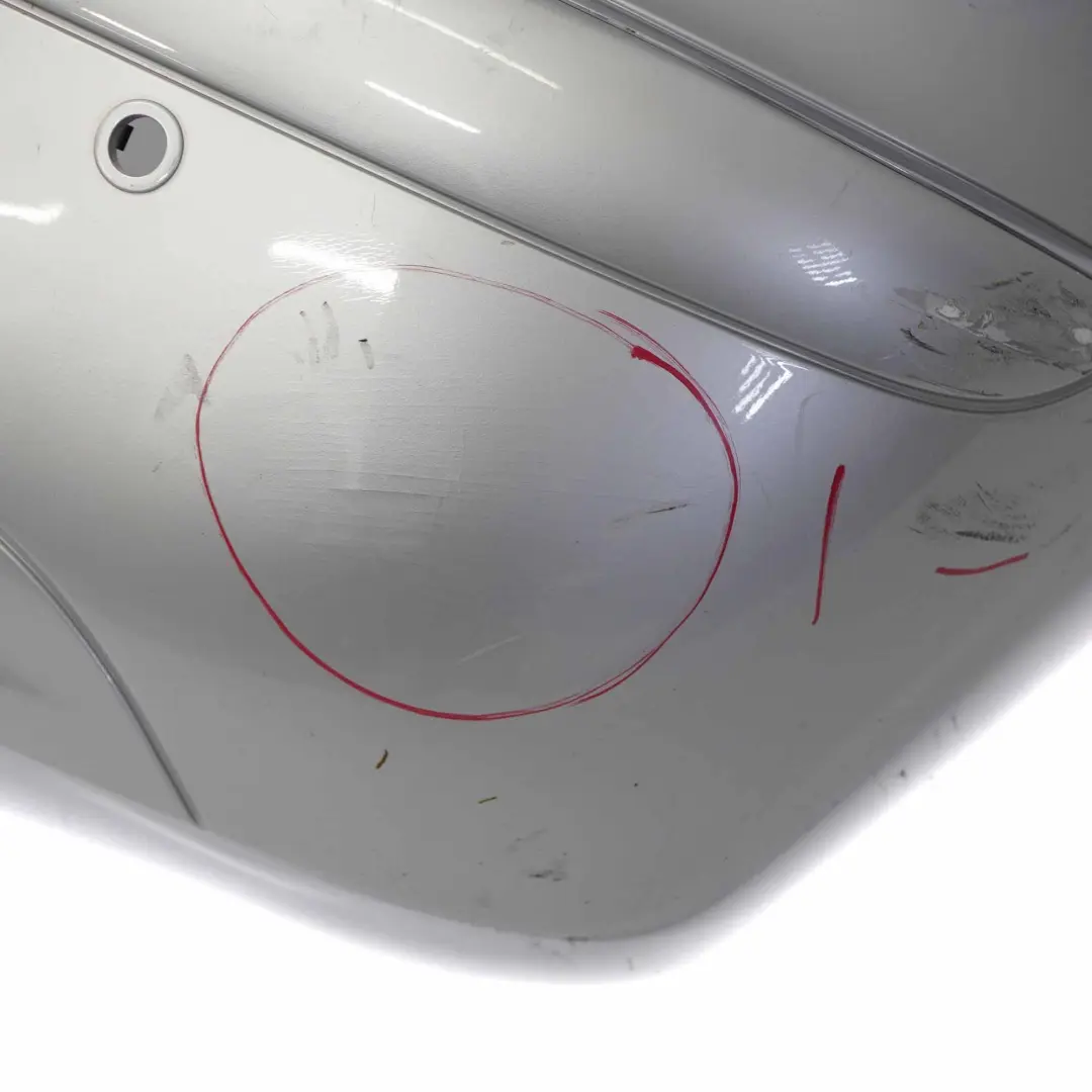Bumper Trim Panel Covering Parktronic Polar Silver - 761 to Mercedes W169 Rear with Part number A1698851725 Mercedes W169 Rear Bumper Trim Panel Covering Parktronic Polar Silver - 761 - SKU A1698851725-PLS - Part number A1698851725