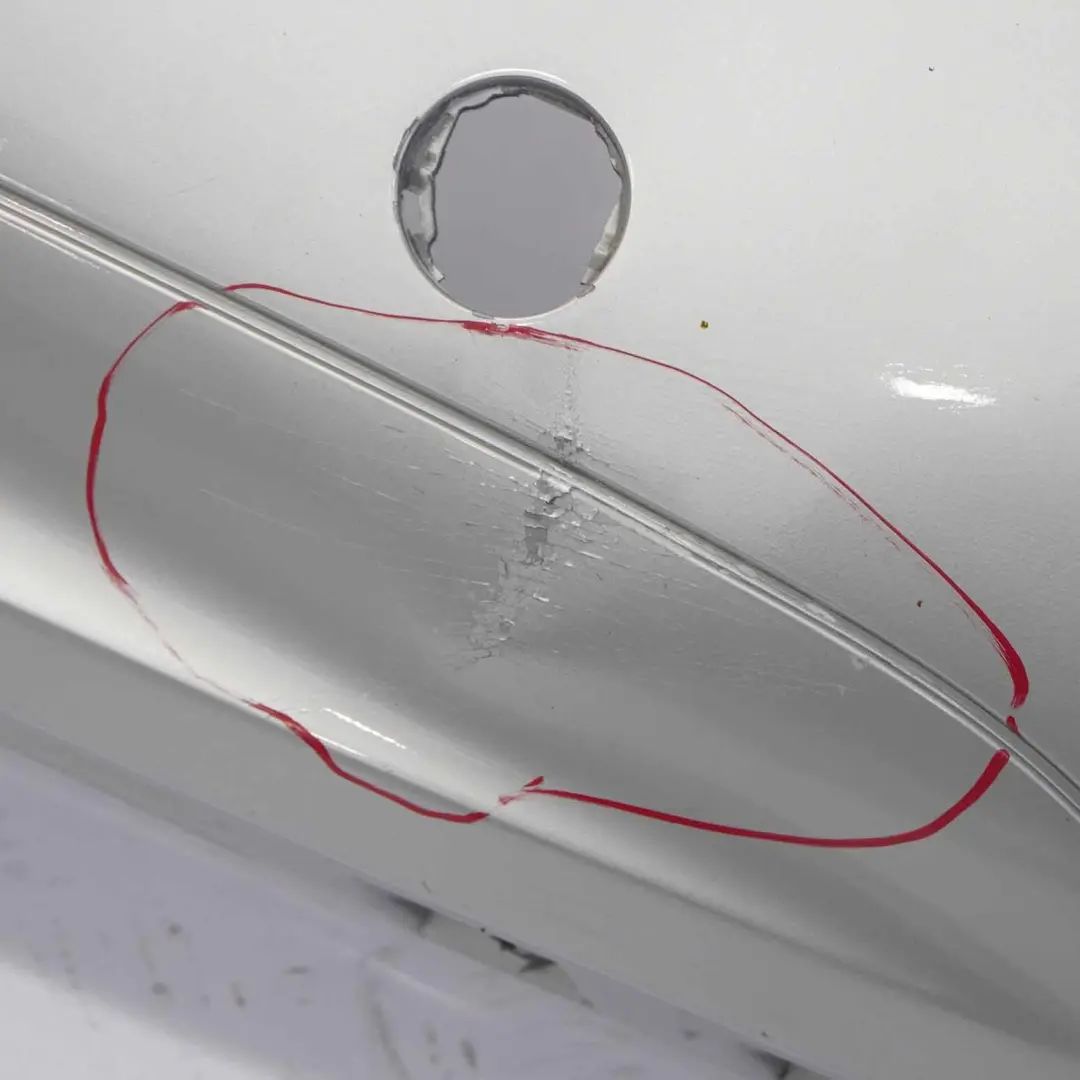 Bumper Trim Panel Covering Parktronic Polar Silver - 761 to Mercedes W169 Rear with Part number A1698851725 Mercedes W169 Rear Bumper Trim Panel Covering Parktronic Polar Silver - 761 - SKU A1698851725-PLS - Part number A1698851725