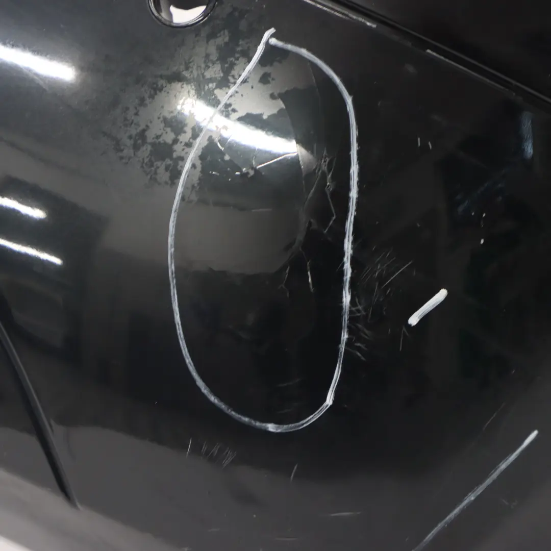 Bumper Trim Panel Covering Tropical Black Metallic - 160 to Mercedes W169 Rear with Part number A1698851725 Mercedes W169 Rear Bumper Trim Panel Covering Tropical Black Metallic - 160 - SKU A1698851725-TBL - Part number A1698851725