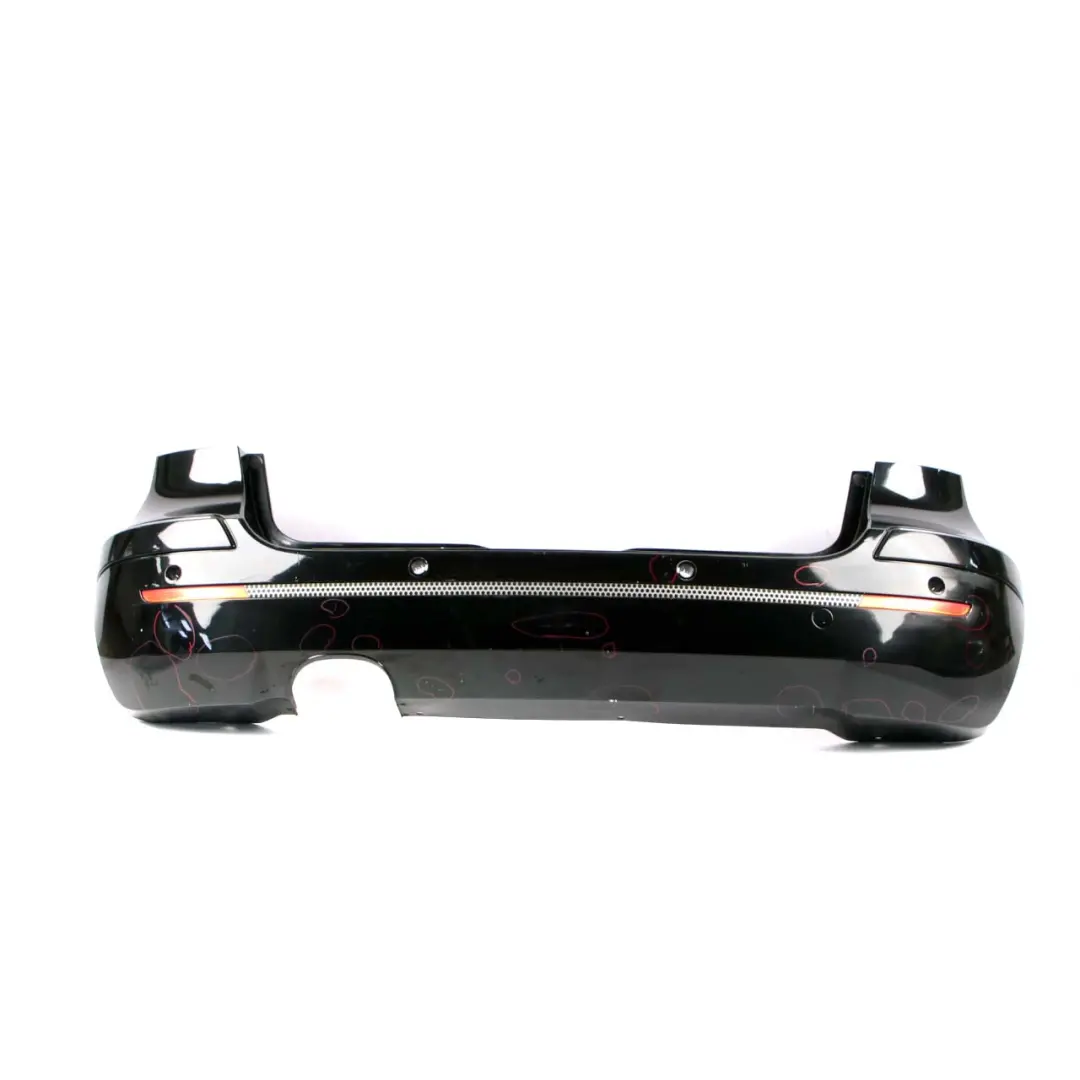Bumper Sport Trim Panel Kosmos Cosmic Black Metallic - 191 to Mercedes W245 Rear with Part number A1698852138 Mercedes W245 Rear Bumper Sport Trim Panel Kosmos Cosmic Black Metallic - 191 - SKU A1698852138-KB - Part number A1698852138