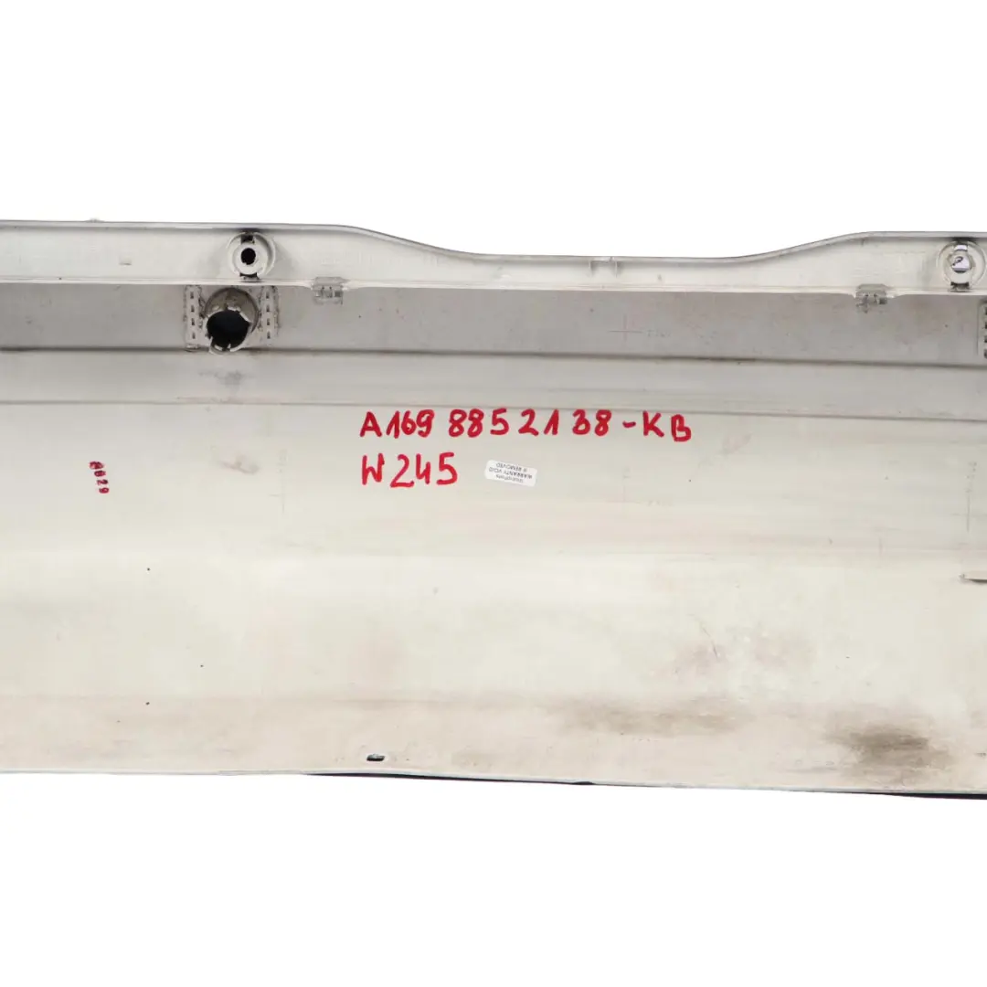 Bumper Sport Trim Panel Kosmos Cosmic Black Metallic - 191 to Mercedes W245 Rear with Part number A1698852138 Mercedes W245 Rear Bumper Sport Trim Panel Kosmos Cosmic Black Metallic - 191 - SKU A1698852138-KB - Part number A1698852138