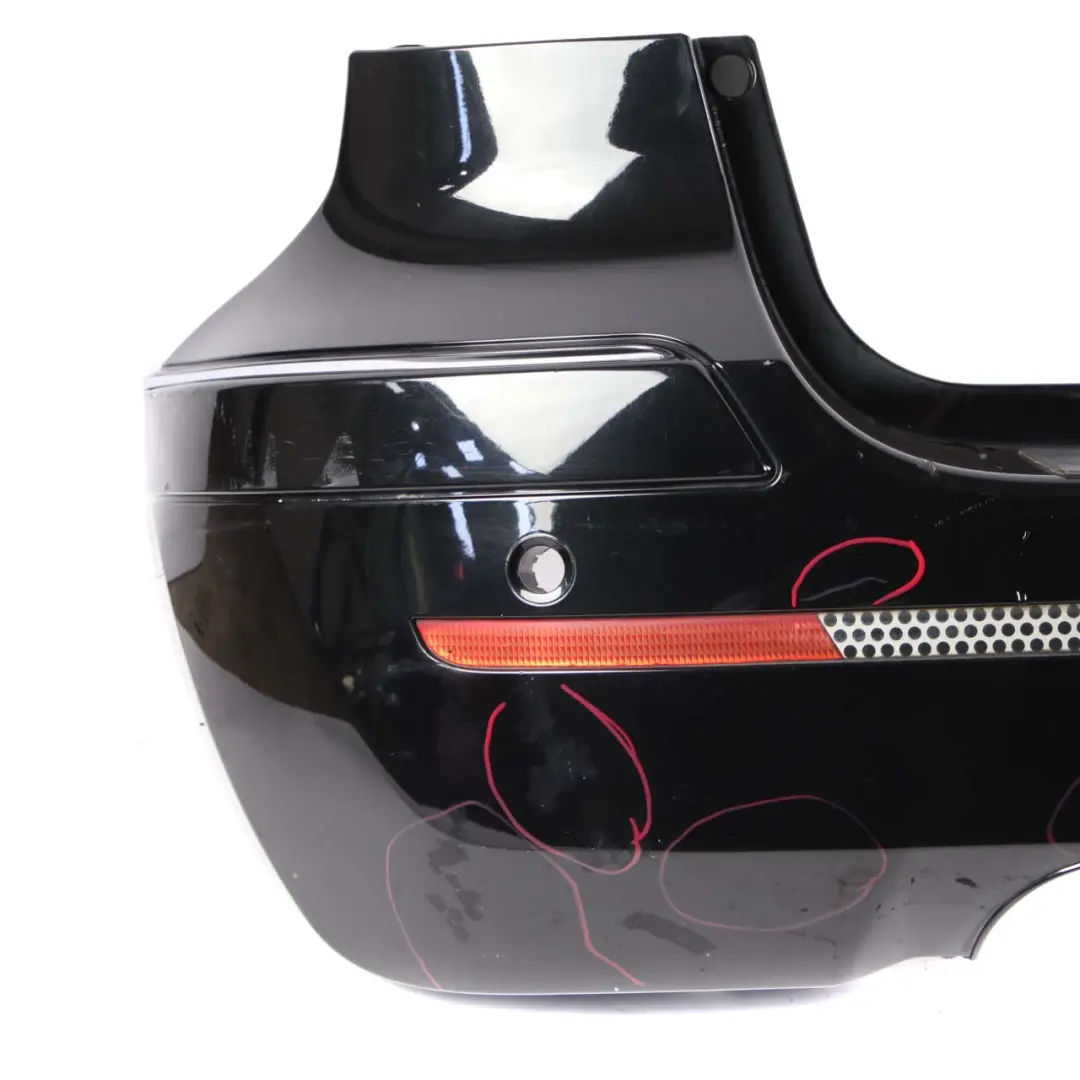 Bumper Sport Trim Panel Kosmos Cosmic Black Metallic - 191 to Mercedes W245 Rear with Part number A1698852138 Mercedes W245 Rear Bumper Sport Trim Panel Kosmos Cosmic Black Metallic - 191 - SKU A1698852138-KB - Part number A1698852138