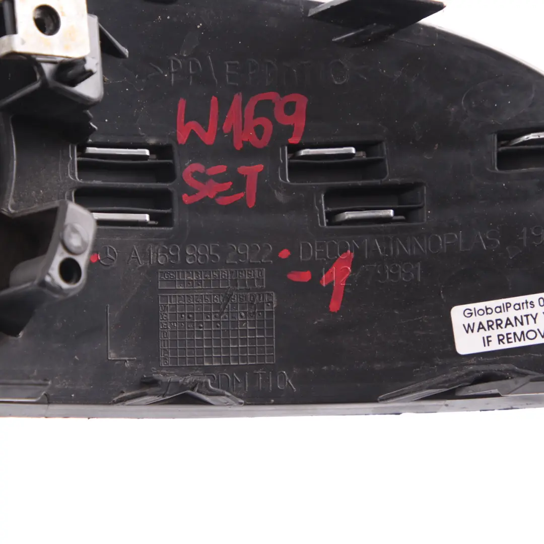 Mercedes W169 Front Bumper Fog Light Cover Trim Set Left Right N/O/S - SKU A1698852922-1 - Part number A1698852922