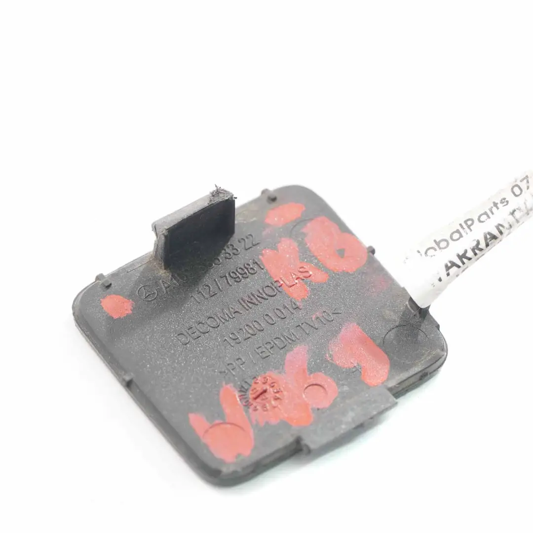 Mercedes W169 Rear Bumper Flap Towing Eye Cover Kosmos Black - 191 - SKU A1698853322-KB - Part number A1698853322