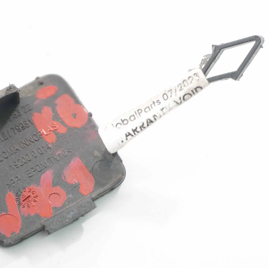 Bumper Flap Towing Eye Cover Kosmos Black - 191 to Mercedes W169 Rear with Part number A1698853322 Mercedes W169 Rear Bumper Flap Towing Eye Cover Kosmos Black - 191 - SKU A1698853322-KB - Part number A1698853322