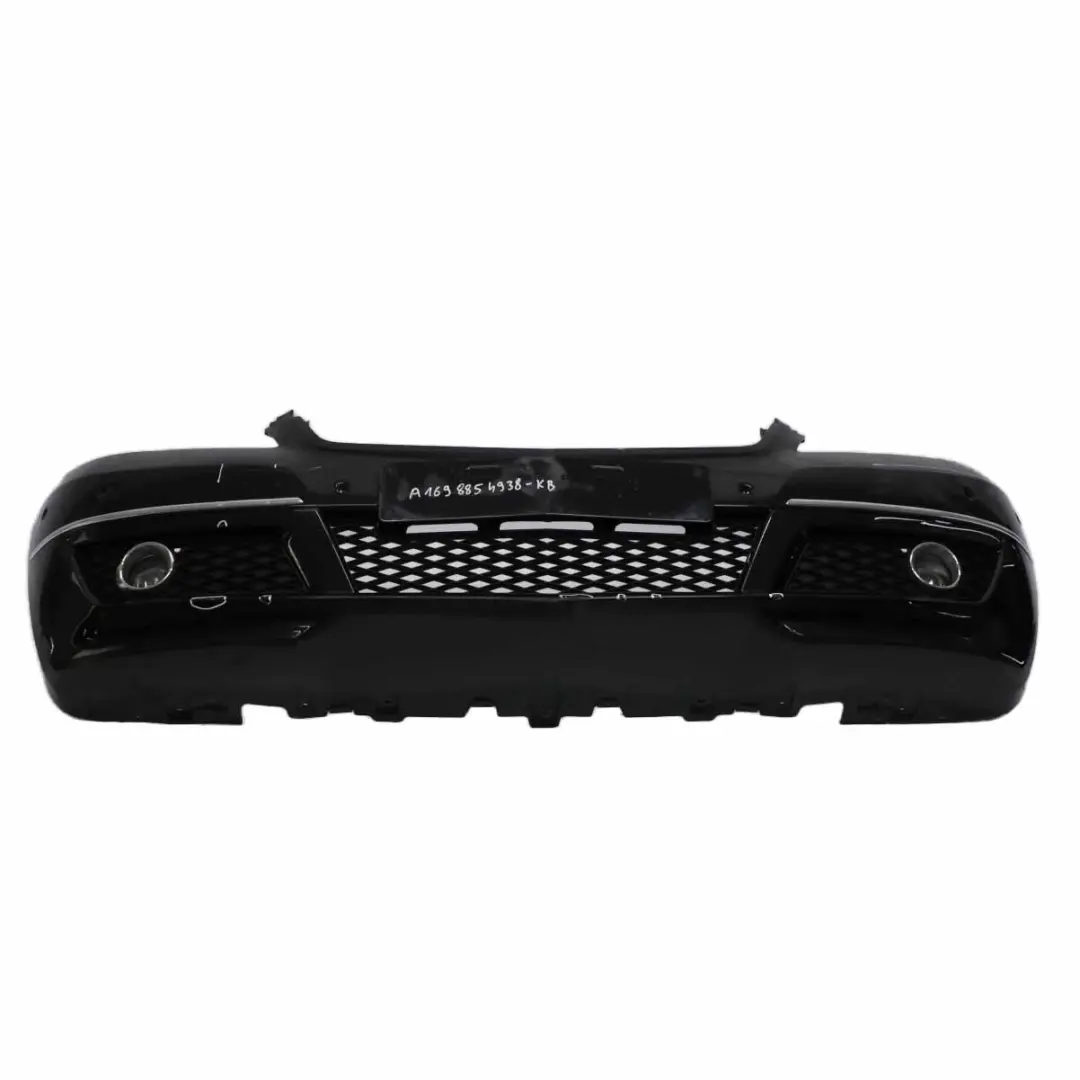 Front Bumper Trim Panel Kosmos Cosmic Black Metallic - 191 to Mercedes W169 with Part number A1698854938 Mercedes W169 Front Bumper Trim Panel Kosmos Cosmic Black Metallic - 191 - SKU A1698854938-KB - Part number A1698854938