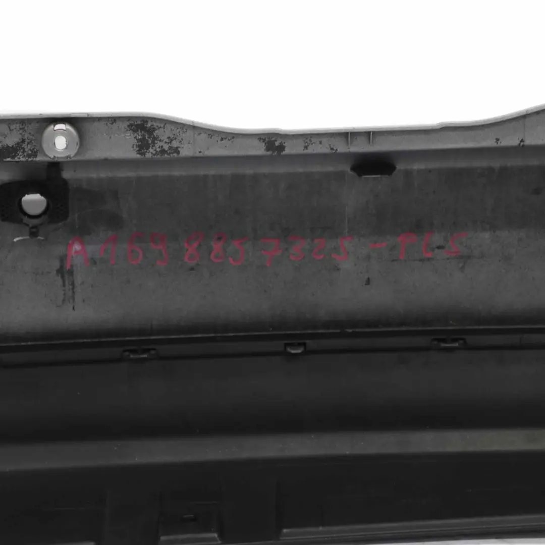 Bumper Rear Trim Panel Avantgarde Polar Silver Metallic - 761 to Mercedes W169 with Part number A1698857325 Mercedes W169 Bumper Rear Trim Panel Avantgarde Polar Silver Metallic - 761 - SKU A1698857325-PLS - Part number A1698857325