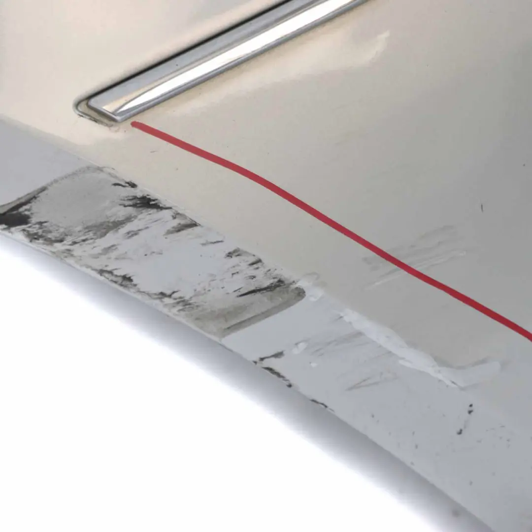 Bumper Rear Trim Panel Avantgarde Polar Silver Metallic - 761 to Mercedes W169 with Part number A1698857325 Mercedes W169 Bumper Rear Trim Panel Avantgarde Polar Silver Metallic - 761 - SKU A1698857325-PLS - Part number A1698857325