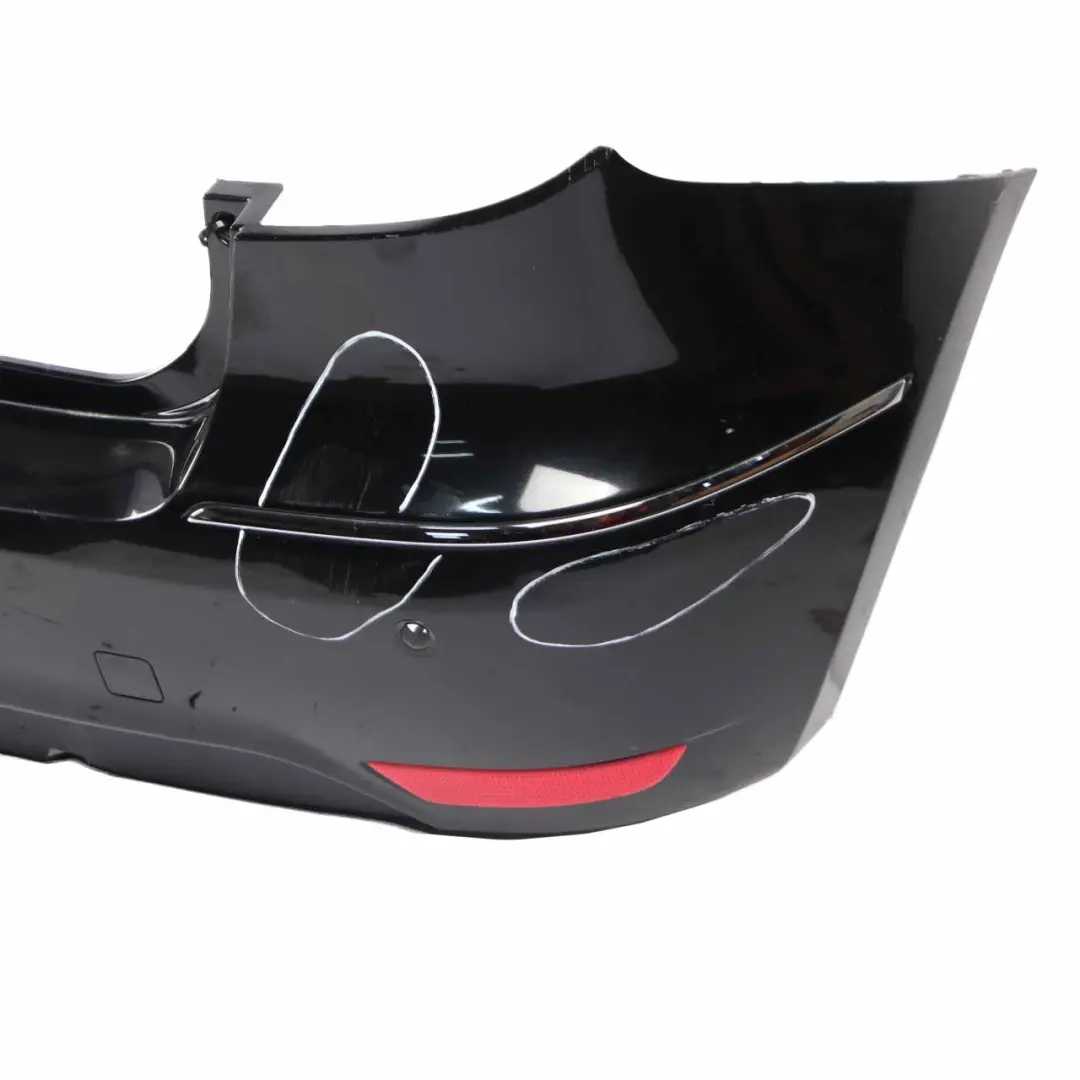 Bumper Trim Panel Avantgarde Elegance Kosmos Black - 191 to Mercedes W169 Rear with Part number A1698857425 Mercedes W169 Rear Bumper Trim Panel Avantgarde Elegance Kosmos Black - 191 - SKU A1698857425-KB - Part number A1698857425