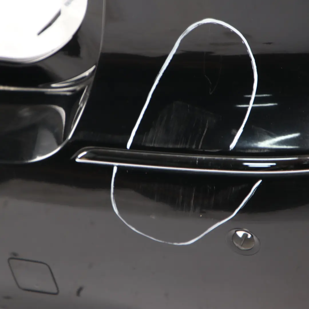 Bumper Trim Panel Avantgarde Elegance Kosmos Black - 191 to Mercedes W169 Rear with Part number A1698857425 Mercedes W169 Rear Bumper Trim Panel Avantgarde Elegance Kosmos Black - 191 - SKU A1698857425-KB - Part number A1698857425