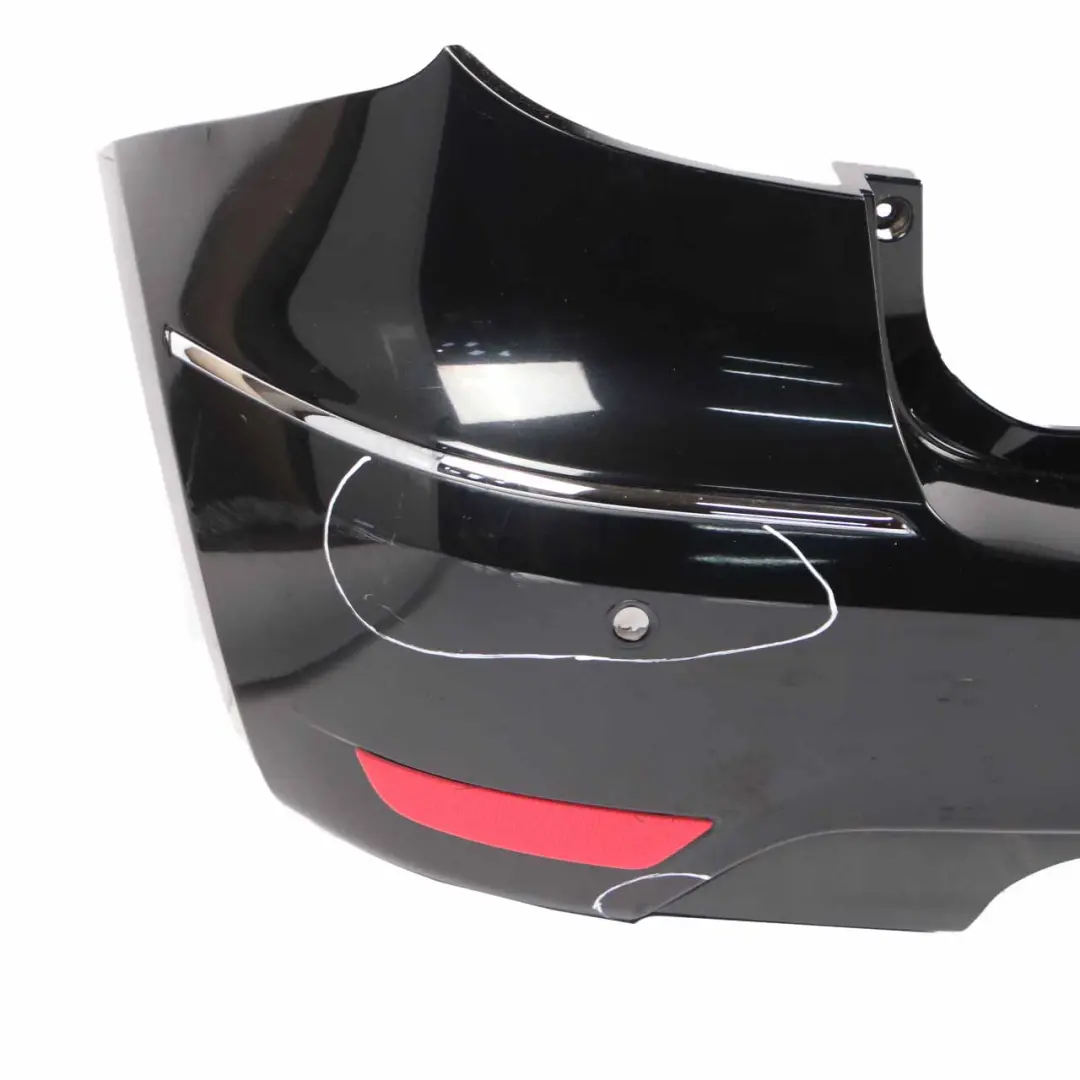 Bumper Trim Panel Avantgarde Elegance Kosmos Black - 191 to Mercedes W169 Rear with Part number A1698857425 Mercedes W169 Rear Bumper Trim Panel Avantgarde Elegance Kosmos Black - 191 - SKU A1698857425-KB - Part number A1698857425