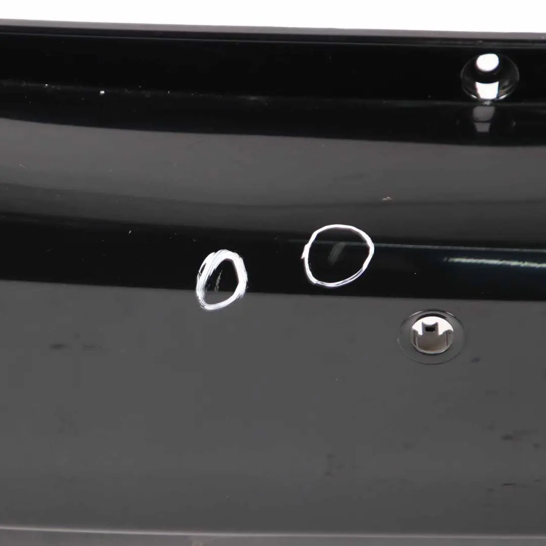 Bumper Trim Panel Avantgarde Elegance Kosmos Black - 191 to Mercedes W169 Rear with Part number A1698857425 Mercedes W169 Rear Bumper Trim Panel Avantgarde Elegance Kosmos Black - 191 - SKU A1698857425-KB - Part number A1698857425