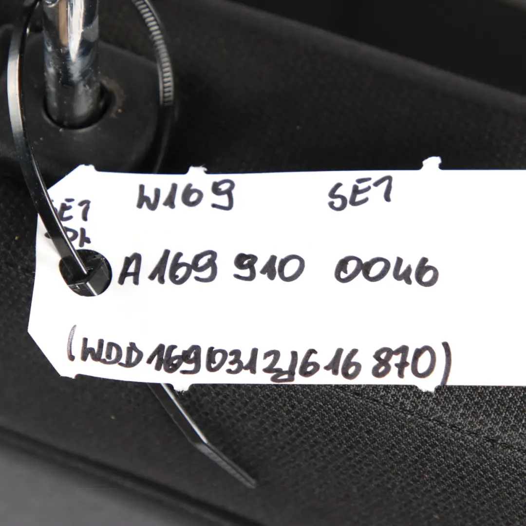  Seats Mercedes W169 A-Class Cloth Fabric Set Front Rear Seat Black Anthracite - SKU A1699100046-SET - Part number A1699100046