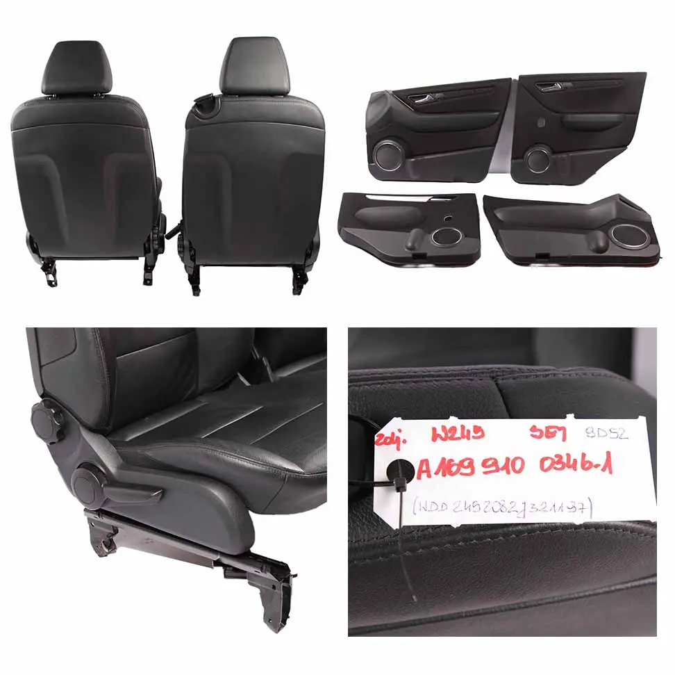 Seats Mercedes W245 Leather Nappa Semianilin Black Front Rear Seat Door Cards to with Part number A1699100346 Seats Mercedes W245 Leather Nappa Semianilin Black Front Rear Seat Door Cards - SKU A1699100346-1 - Part number A1699100346