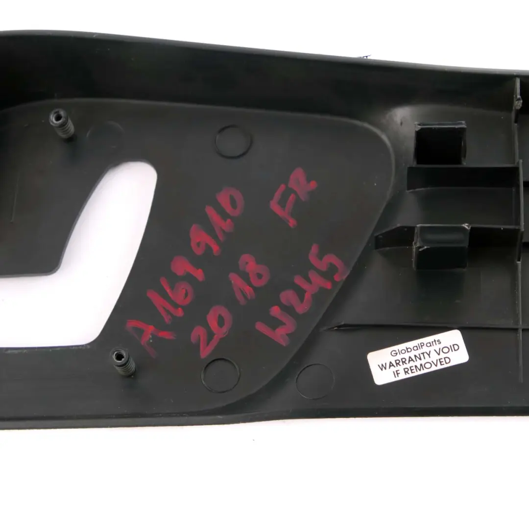 Mercedes-Benz W169 W245 Front Right Seat Trim Cover Outside Black to with Part number A1699102018 Mercedes-Benz W169 W245 Front Right Seat Trim Cover Outside Black - SKU A1699102018 - Part number A1699102018