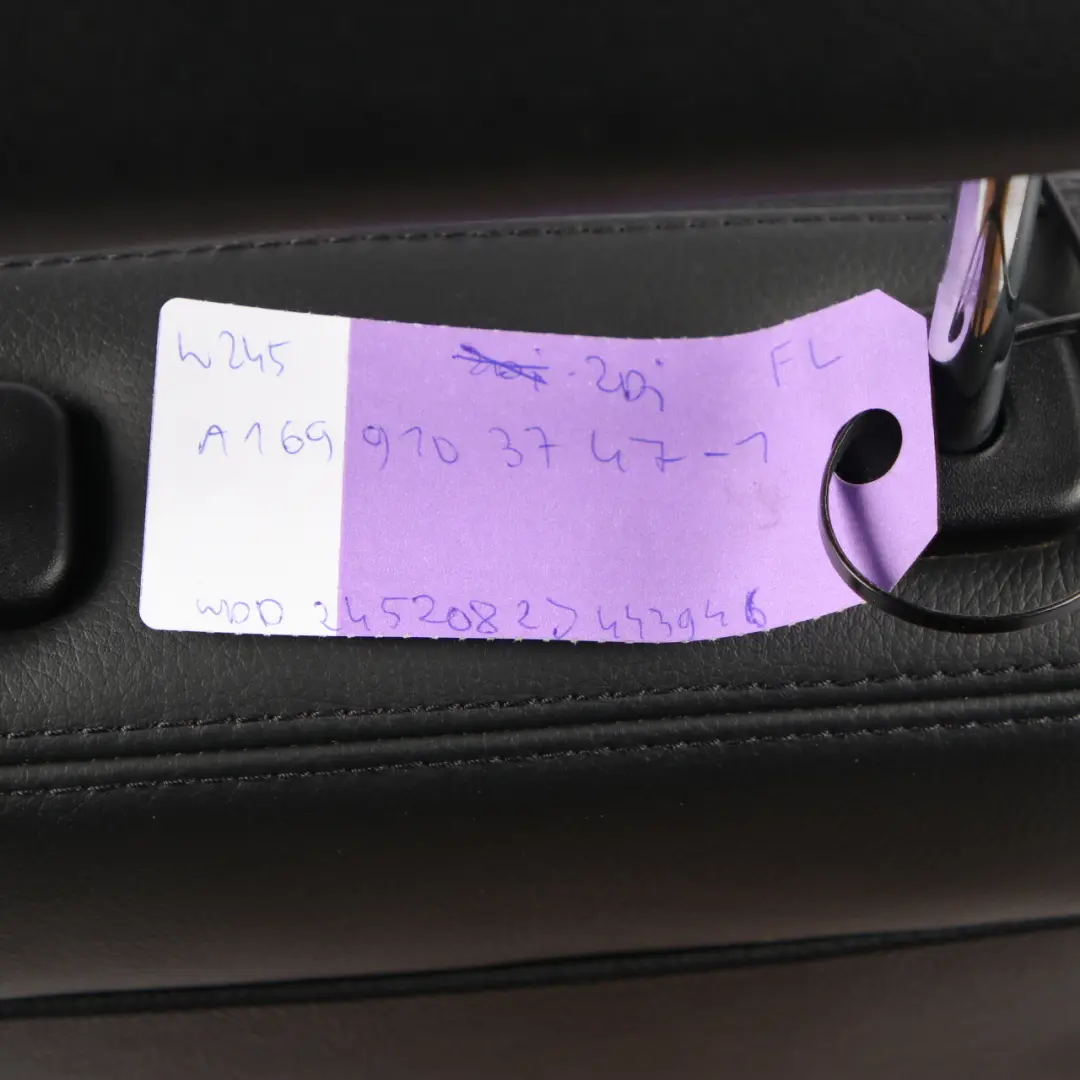 Front Seat Mercedes W245 Left N/S Heated Leather Nappa Semi-Aniline Black to with Part number A1699103747 Front Seat Mercedes W245 Left N/S Heated Leather Nappa Semi-Aniline Black - SKU A1699103747-1 - Part number A1699103747