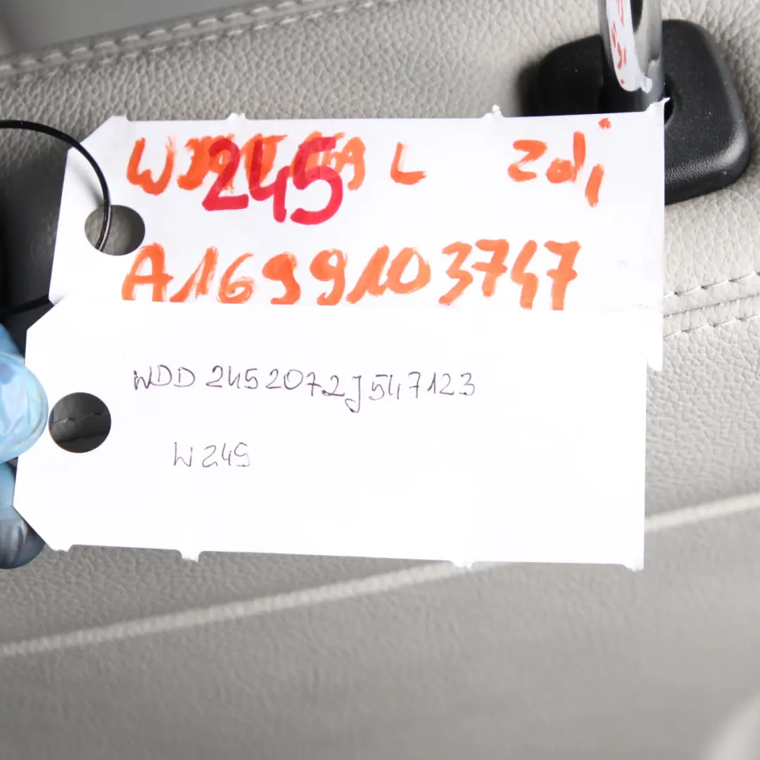 Front Seat Mercedes W245 Left N/S Heated Leather Nappa Semi-Aniline Alpaca Gray to with Part number A1699103747 Front Seat Mercedes W245 Left N/S Heated Leather Nappa Semi-Aniline Alpaca Gray - SKU A1699103747 - Part number A1699103747