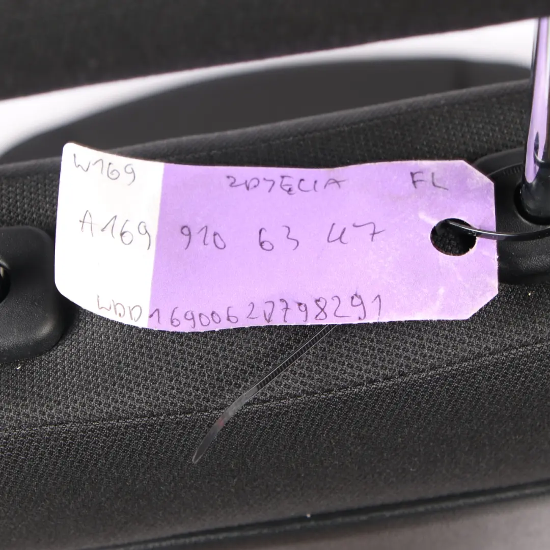 Mercedes W169 Tela Asiento Delantero Izquierdo Negro Antracita - SKU A1699106347 - Número de pieza A1699106347