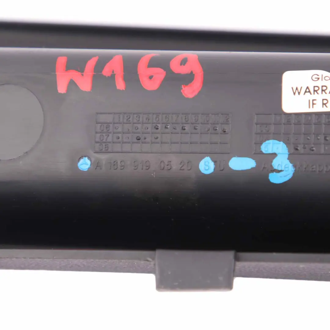 Coprisedile Mercedes W169 W245 Sinistra Pannello Portaoggetti Nero per con numero di parte A1699190520 Coprisedile Mercedes W169 W245 Sinistra Pannello Portaoggetti Nero - SKU A1699190520-3 - Numero di parte A1699190520