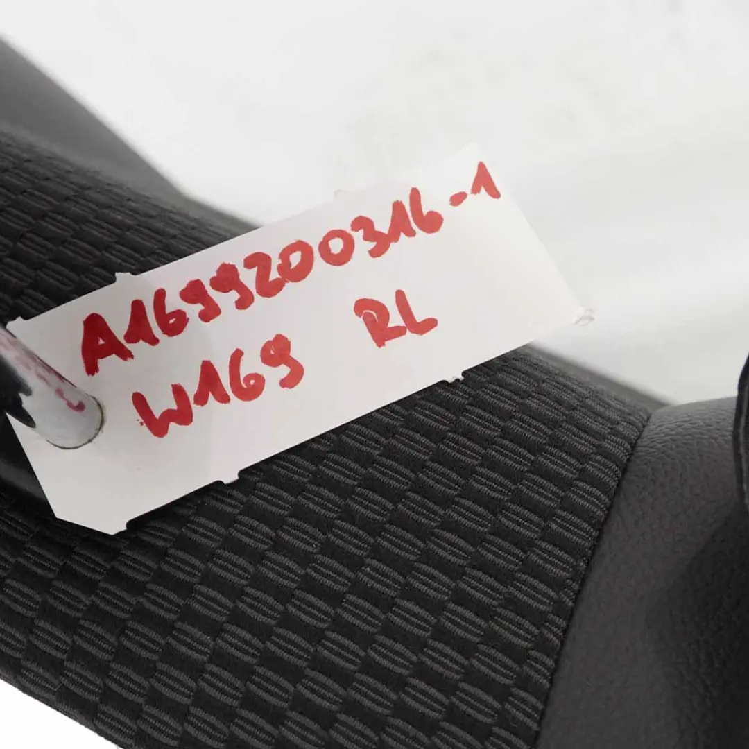 Mercedes W169 Asiento Trasero Izquierdo Tela Cuero Respaldo Negro Antracita - SKU A1699200316-1 - Número de pieza A1699200316