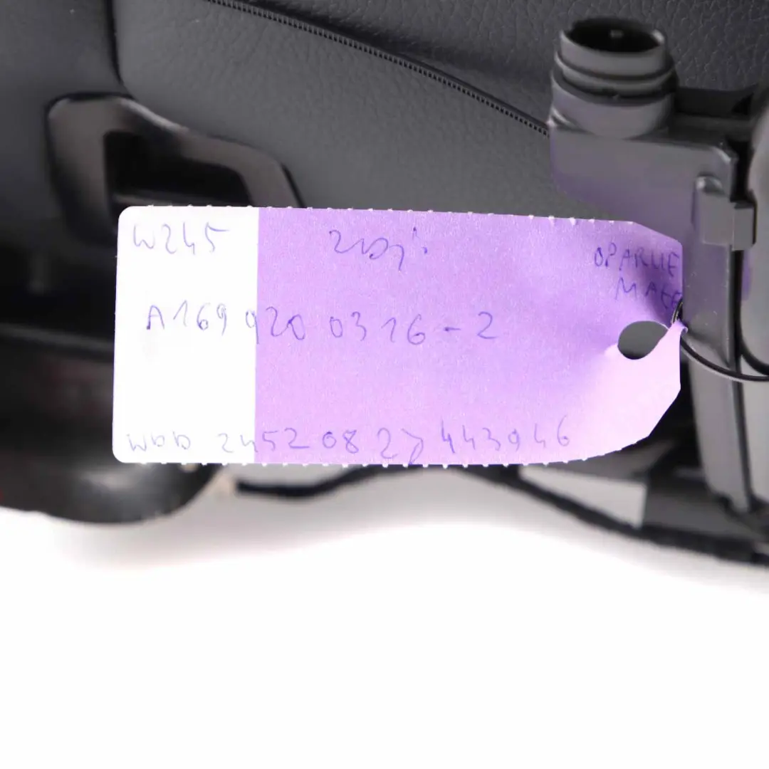 Backrest Left N/S Cover Leather Nappa Black to Mercedes W169 W245 Rear Seat with Part number A1699200316 Mercedes W169 W245 Rear Seat Backrest Left N/S Cover Leather Nappa Black - SKU A1699200316-2 - Part number A1699200316