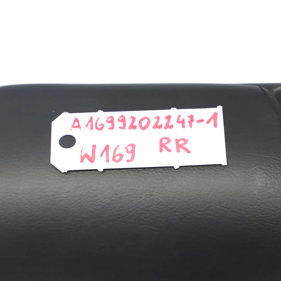 Rear Seat Backrest Mercedes W169 W245 Right O/S Leather Nappa Cover Black - SKU A1699202247-1 - Part number A1699202247