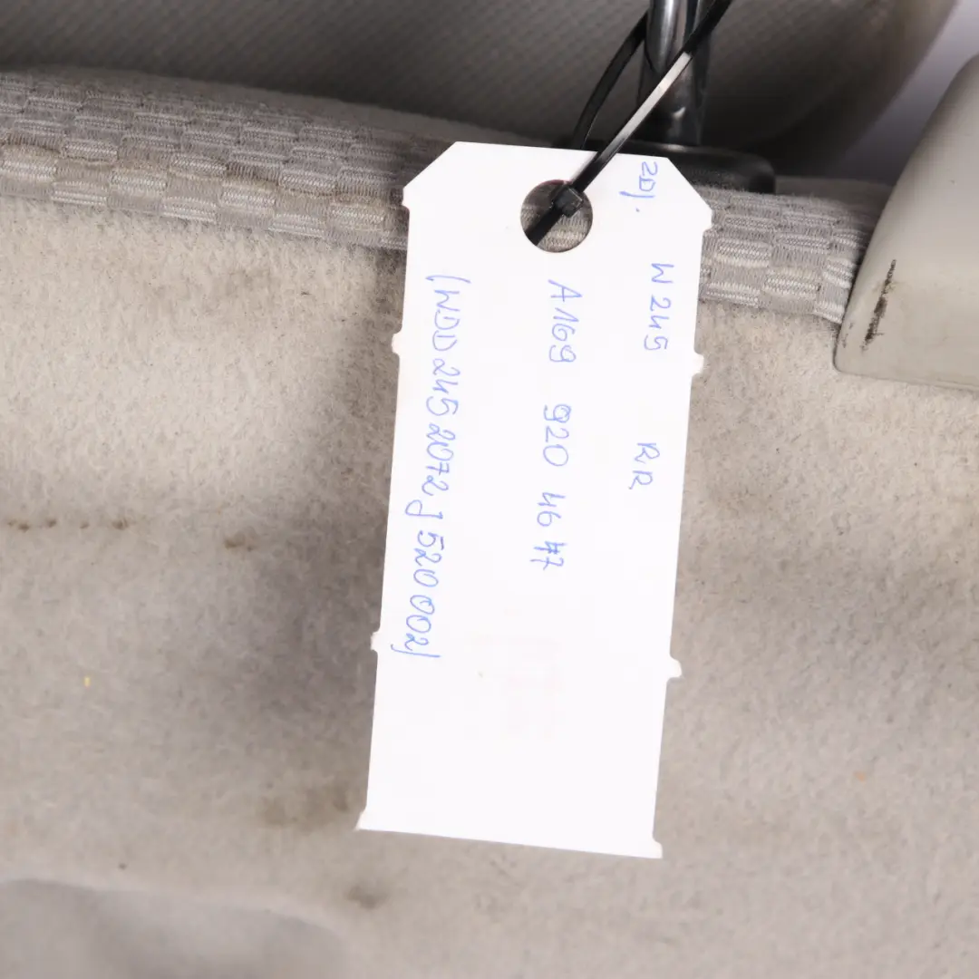 Backrest Mercedes W169 W245 Right O/S Cloth Leather Cover Grey to Rear Seat with Part number A1699204647 Rear Seat Backrest Mercedes W169 W245 Right O/S Cloth Leather Cover Grey - SKU A1699204647 - Part number A1699204647