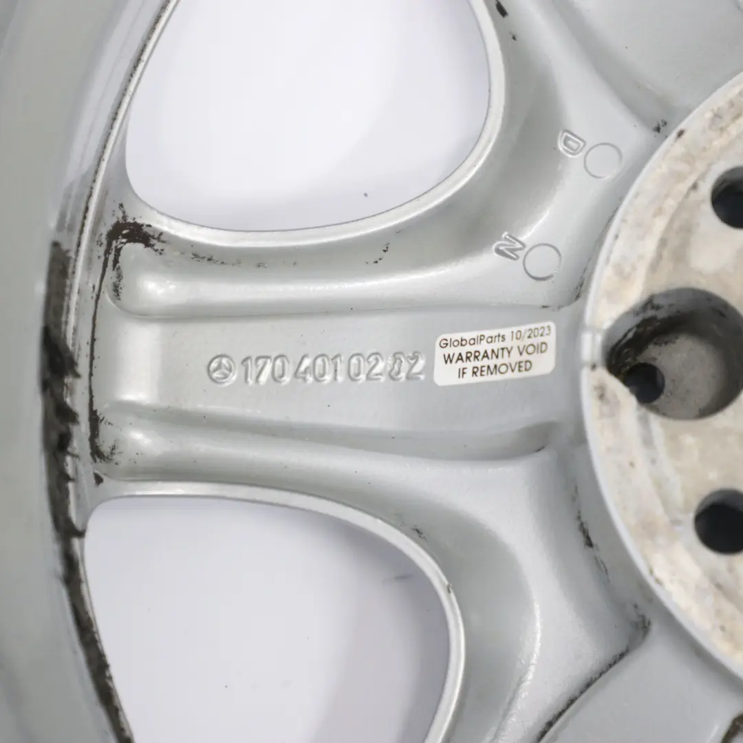 Front Silver Alloy Wheel Rim 16" 7J ET:37 to Mercedes SLK R170 with Part number A1704010202 Mercedes SLK R170 Front Silver Alloy Wheel Rim 16" 7J ET:37 - SKU A1704010202-1 - Part number A1704010202