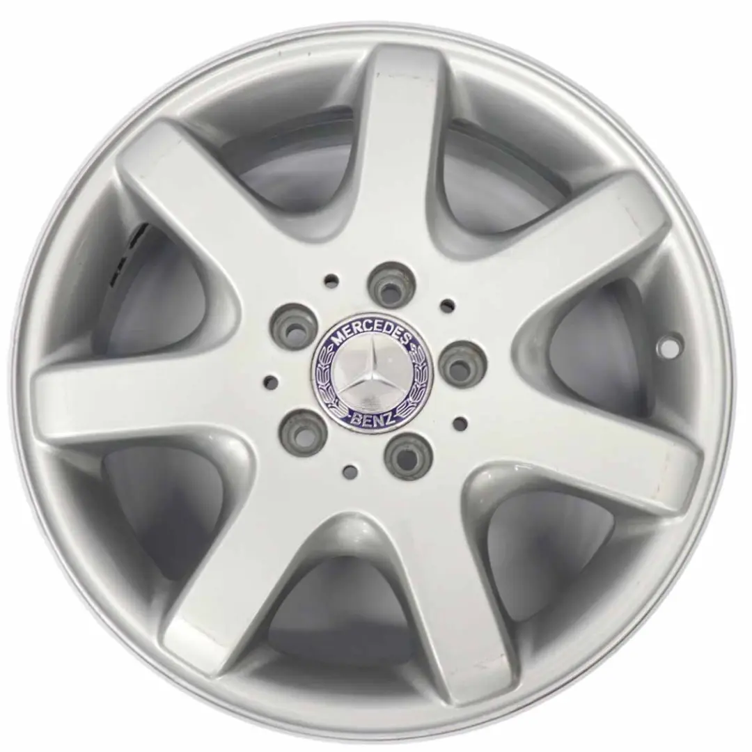Cerchio anteriore in lega argento 16" 7J ET:37 per Mercedes SLK R170 con numero di parte A1704010202 Mercedes SLK R170 Cerchio anteriore in lega argento 16" 7J ET:37 - SKU A1704010202-2 - Numero di parte A1704010202