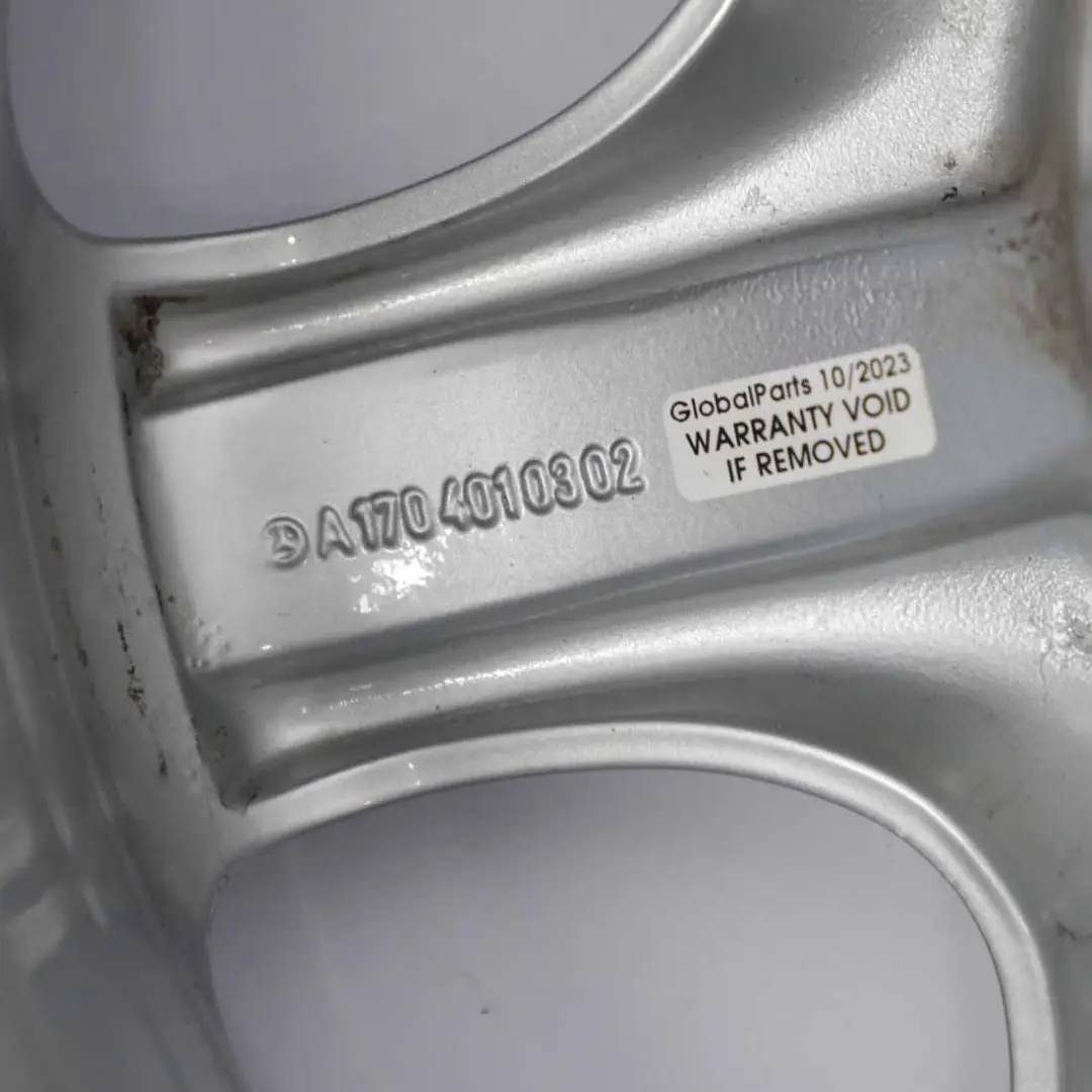 llanta trasera de aleación de plata 16 "8J ET:30 para Mercedes SLK R170 con número de pieza A1704010302 Mercedes SLK R170 llanta trasera de aleación de plata 16 "8J ET:30 - SKU A1704010302-1 - Número de pieza A1704010302