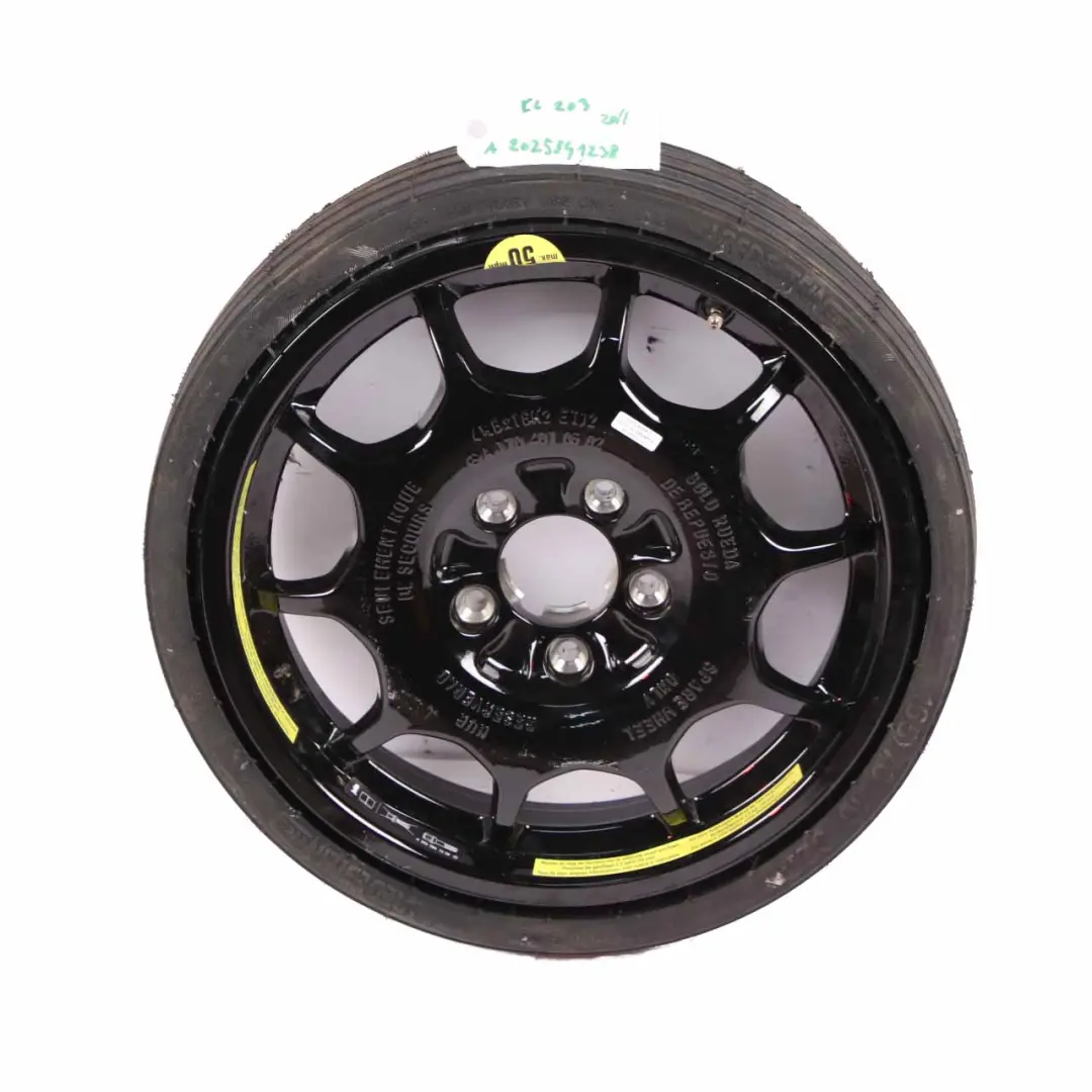  Ruota scorta Mercedes W203 Compact Acciaio R16 Pneumatico 165/70 - SKU A1704010602 - Numero di parte A1704010602
