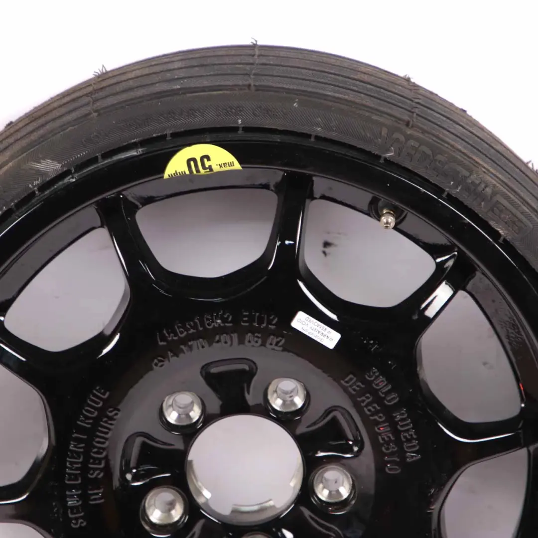 Spare Wheel Mercedes CL203 W203 Compact Steel R16 Tyre 165/70  - SKU A1704010602 - Part number A1704010602