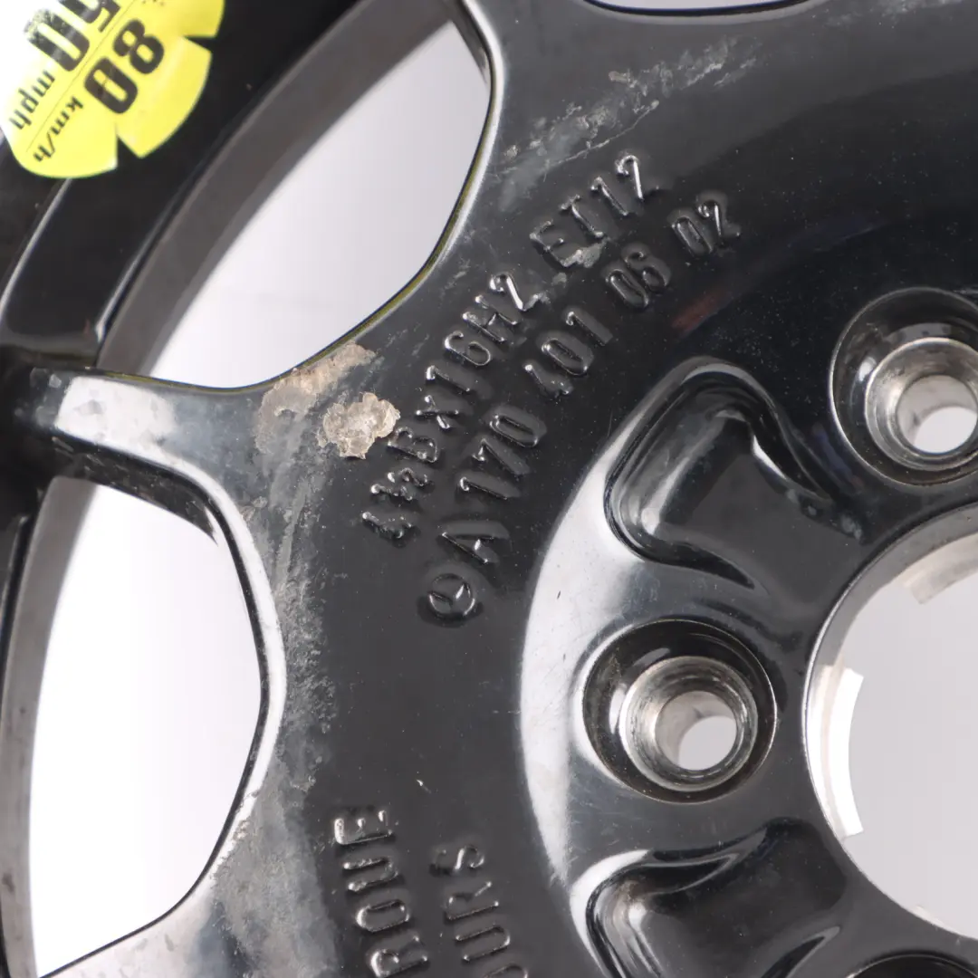 Spare Wheel Mercedes CL203 R170 Compact Steel R16 Tyre 165/70 to with Part number A1704010802 Spare Wheel Mercedes CL203 R170 Compact Steel R16 Tyre 165/70 - SKU A1704010802 - Part number A1704010802