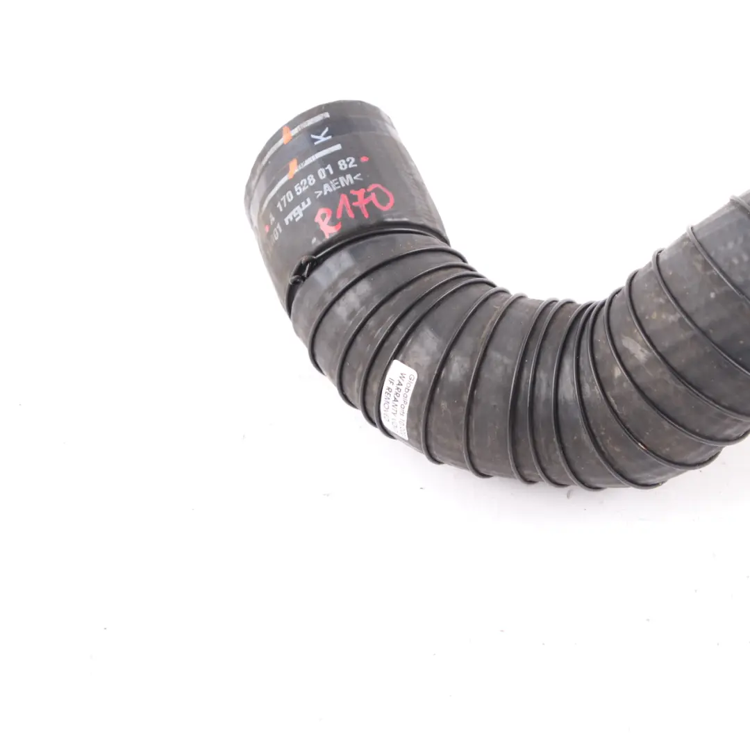M111 Air Intake Charge Hose Intercooler Pipe Line to Mercedes SLK R170 with Part number A1705280182 Mercedes SLK R170 M111 Air Intake Charge Hose Intercooler Pipe Line - SKU A1705280182 - Part number A1705280182