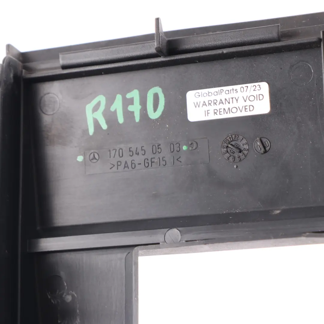Fuse Relay Box Cover Trim Panel Lid Housing to Mercedes SLK R170 with Part number A1705450503 Mercedes SLK R170 Fuse Relay Box Cover Trim Panel Lid Housing - SKU A1705450503 - Part number A1705450503