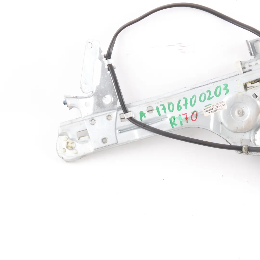 Window Lifter Regulator Mechanism Rear Right O/S to Mercedes SLK R170 with Part number A1706700203 Mercedes SLK R170 Window Lifter Regulator Mechanism Rear Right O/S - SKU A1706700203 - Part number A1706700203