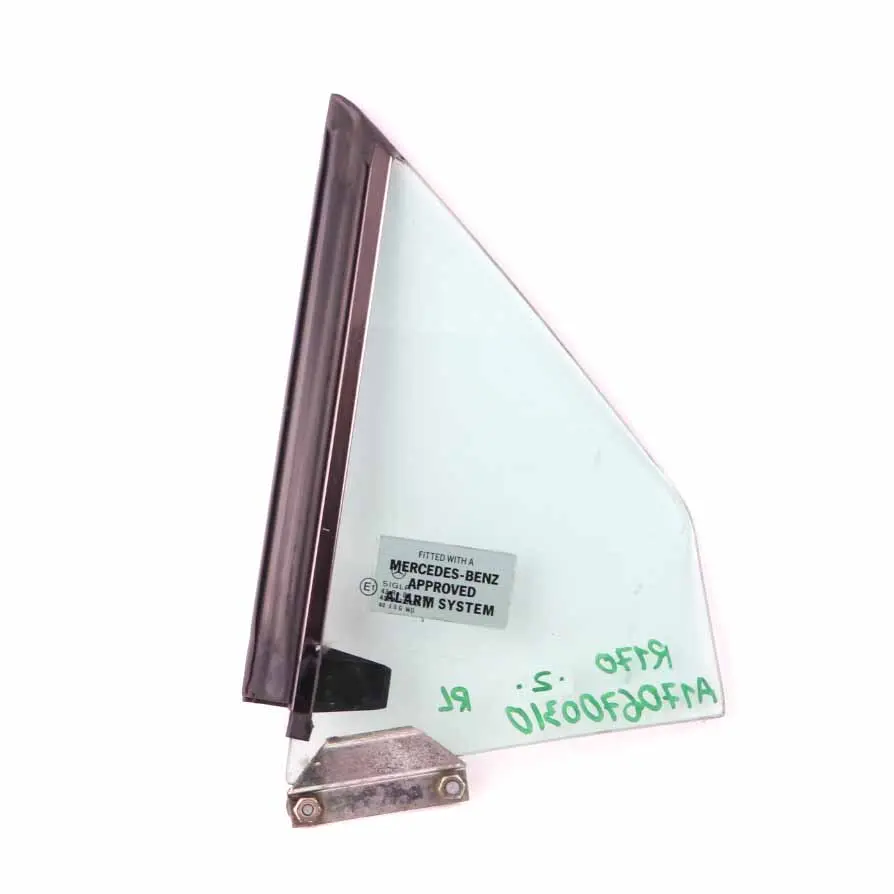 Quarter Window Glass Rear Left N/S to Mercedes SLK R170 Convertible with Part number A1706700310 Mercedes SLK R170 Convertible Quarter Window Glass Rear Left N/S - SKU A1706700310 - Part number A1706700310