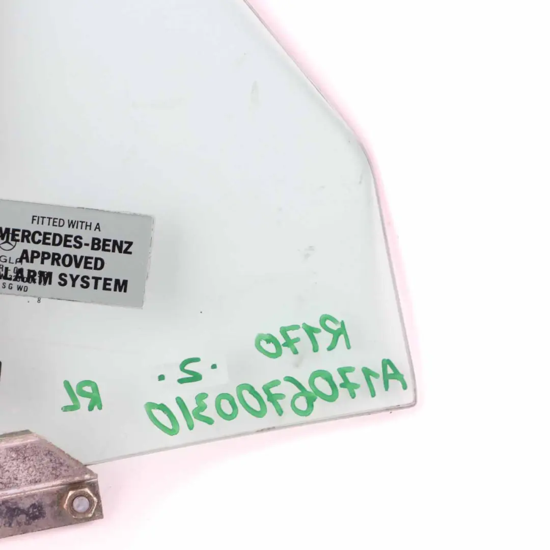 Kabrio Szyba Boczna Drzwi Tył Lewy do Mercedes SLK R170 o numerze A1706700310 Mercedes SLK R170 Kabrio Szyba Boczna Drzwi Tył Lewy - SKU A1706700310 - Numer Części A1706700310