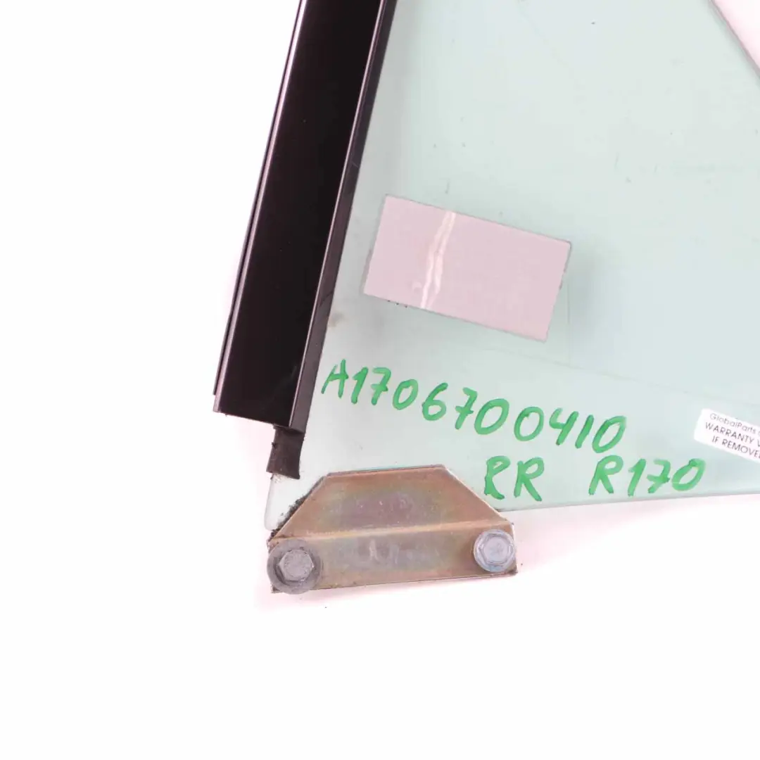 Quarter Window Glass Rear Right O/S to Mercedes SLK R170 Convertible with Part number A1706700410 Mercedes SLK R170 Convertible Quarter Window Glass Rear Right O/S - SKU A1706700410 - Part number A1706700410