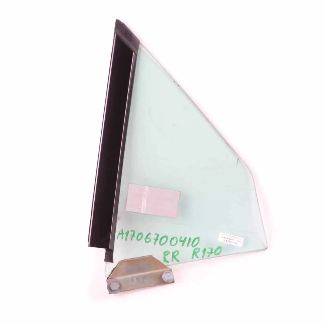 Quarter Window Glass Rear Right O/S to Mercedes SLK R170 Convertible with Part number A1706700410 Mercedes SLK R170 Convertible Quarter Window Glass Rear Right O/S - SKU A1706700410 - Part number A1706700410