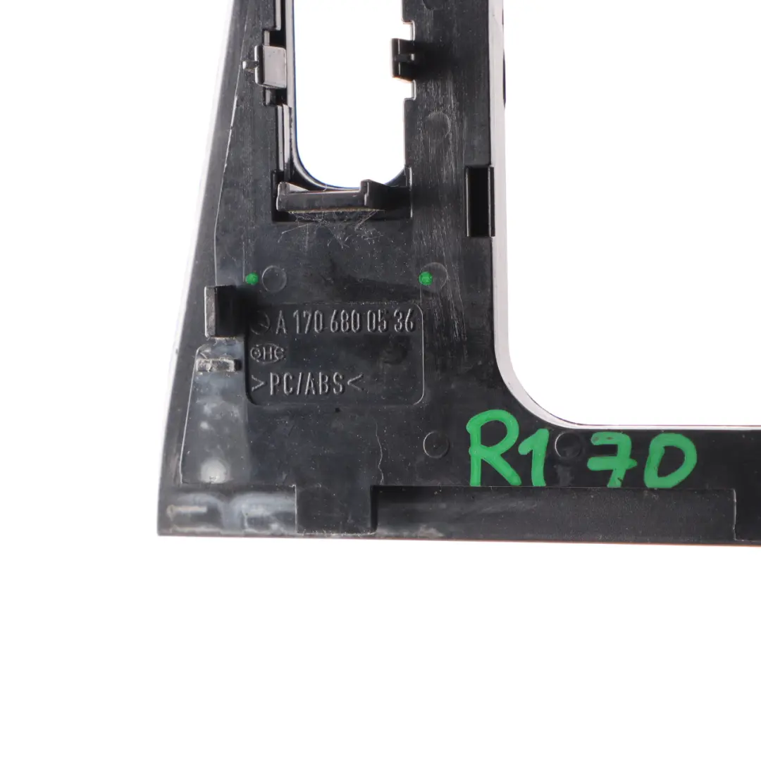 Shift Selector Cover Trim Frame Surround to Mercedes SLK R170 Gear with Part number A1706800536 Mercedes SLK R170 Gear Shift Selector Cover Trim Frame Surround - SKU A1706800536 - Part number A1706800536