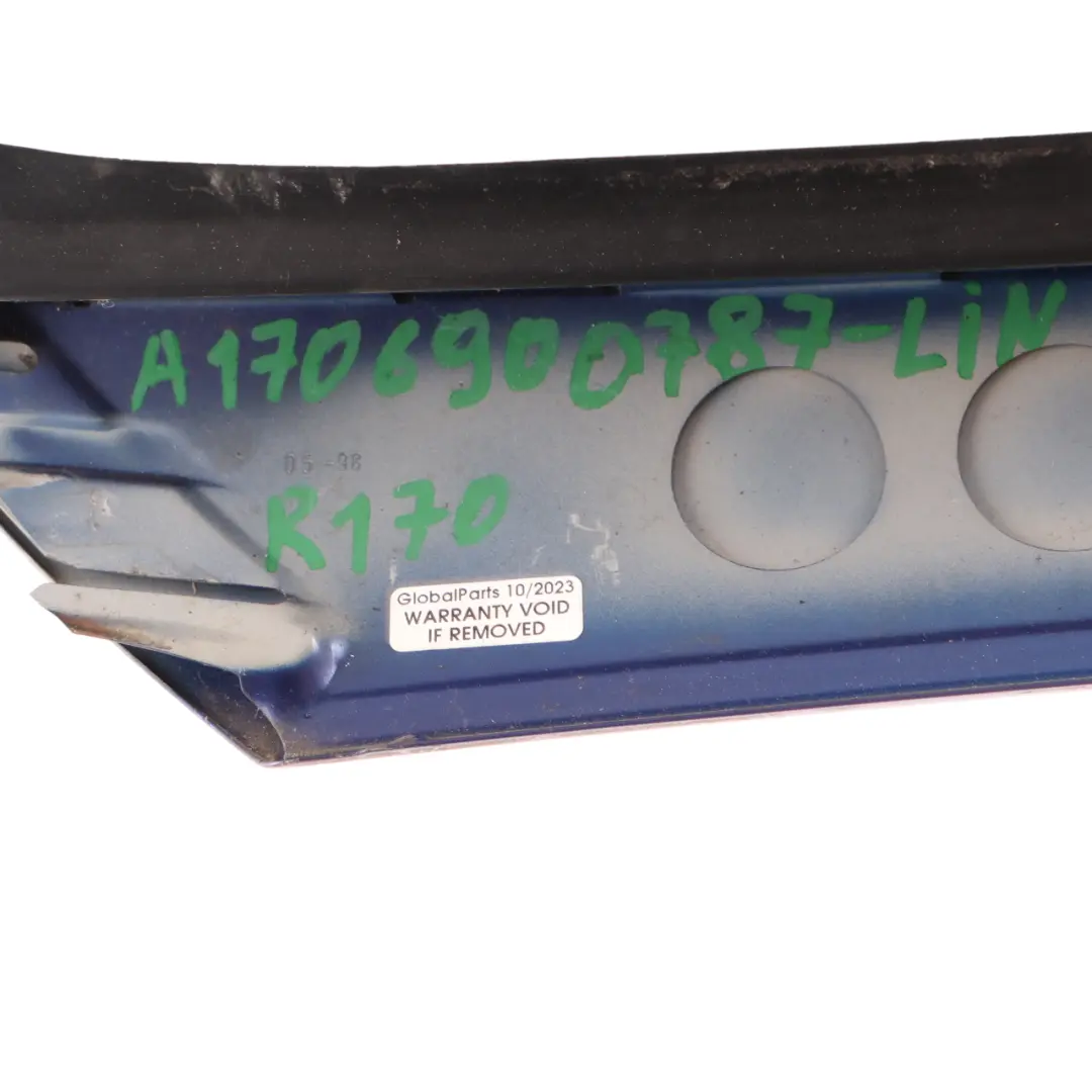 Windscreen A-Pillar Trim Linarite Blue - 352 Right O/S to Mercedes R170 with Part number A1706900887 Mercedes R170 Windscreen A-Pillar Trim Linarite Blue - 352 Right O/S - SKU A1706900887-LIN - Part number A1706900887