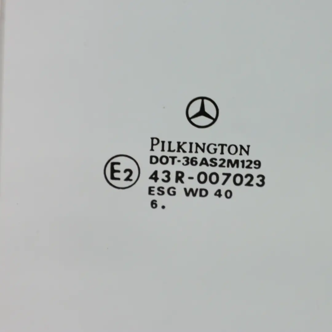 Mercedes SLK R170 Fenêtre Latérale Porte Avant Droite Verre Vert AS2 - SKU A1707201018 - Numéro de pièce A1707201018