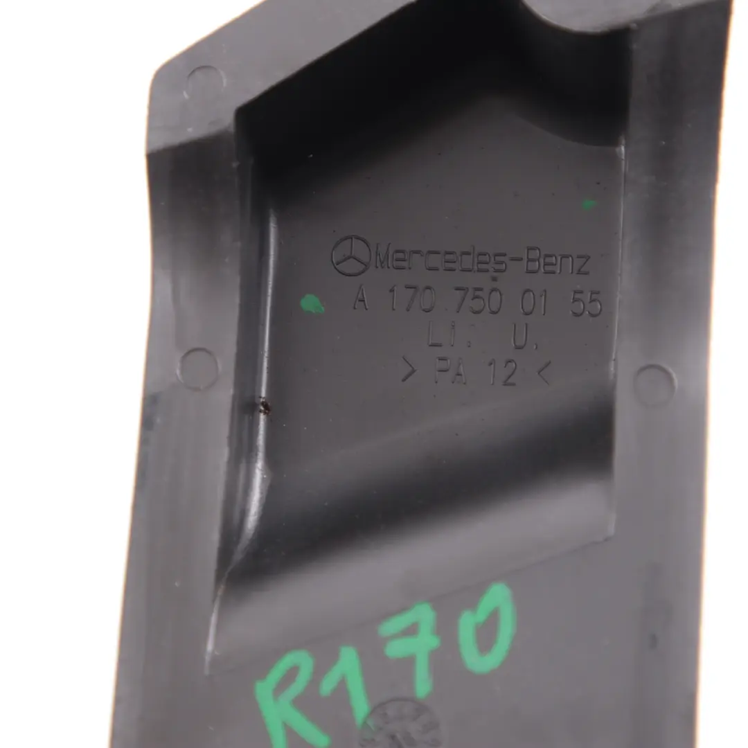 Roof Top Guide Left N/S Bracket Trim to Mercedes SLK R170 Convertible with Part number A1707500155 Mercedes SLK R170 Convertible Roof Top Guide Left N/S Bracket Trim - SKU A1707500155 - Part number A1707500155