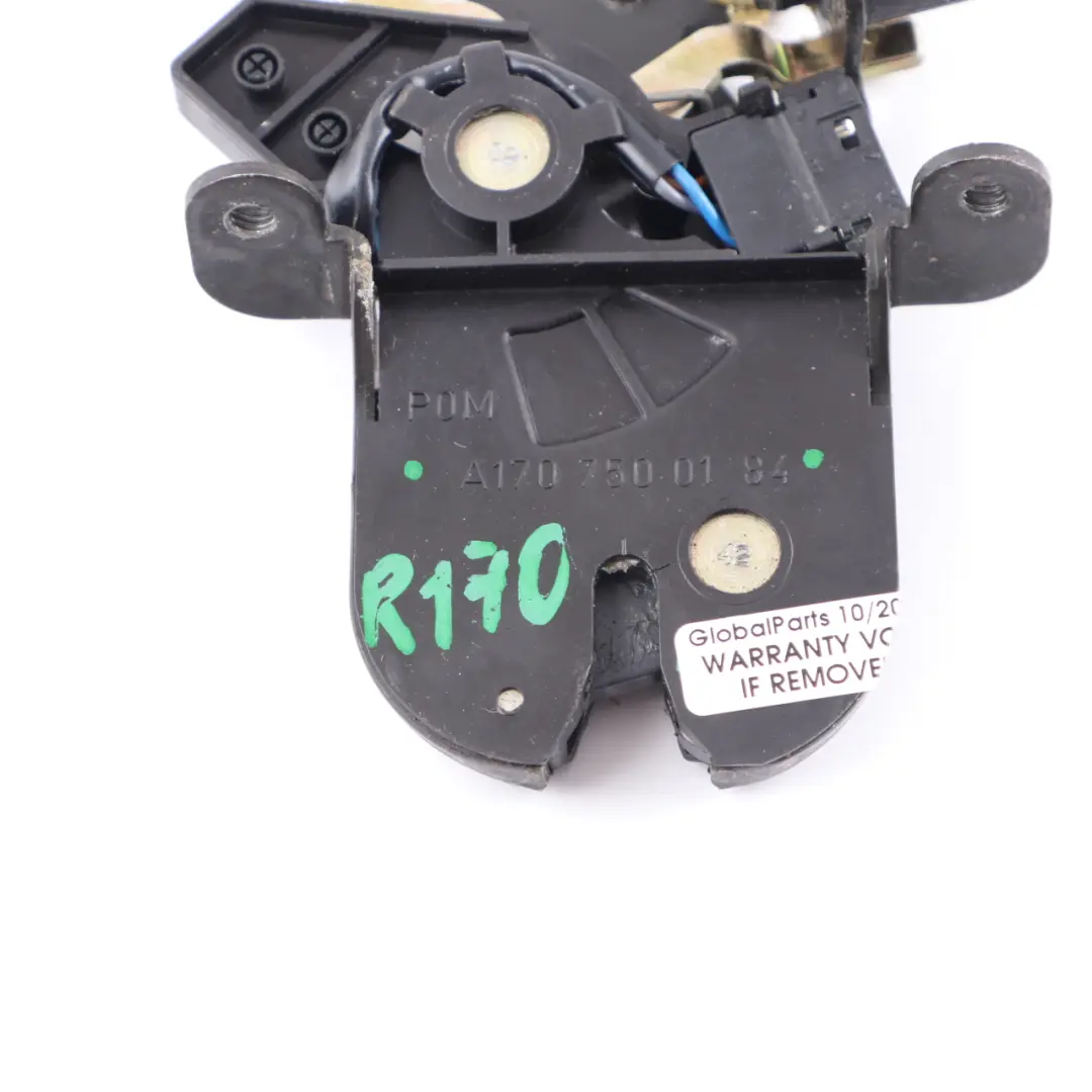 Boot Trunk Lid Lock Latch Rear Mechanism to Mercedes SLK R170 Tailgate with Part number A1707500184 Mercedes SLK R170 Tailgate Boot Trunk Lid Lock Latch Rear Mechanism - SKU A1707500184 - Part number A1707500184