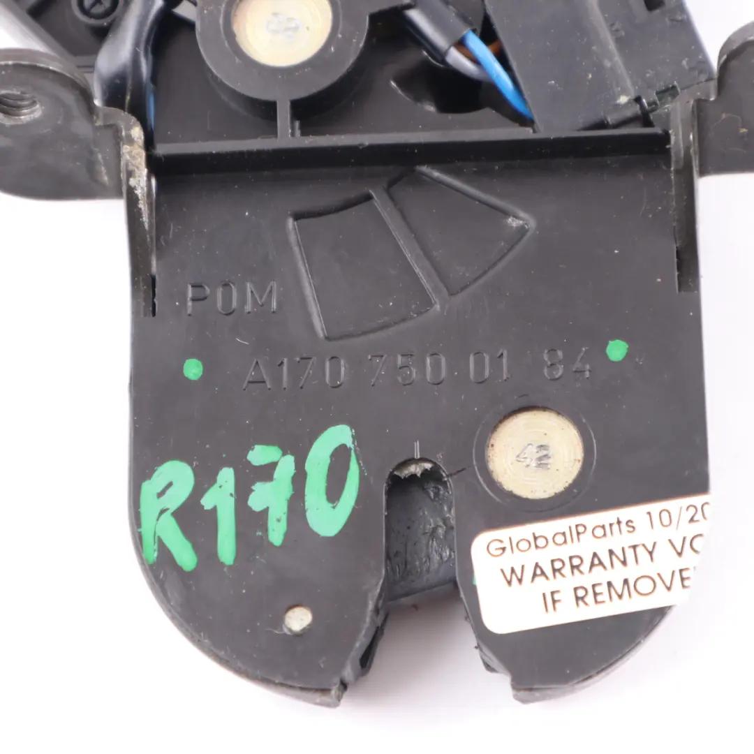 Boot Trunk Lid Lock Latch Rear Mechanism to Mercedes SLK R170 Tailgate with Part number A1707500184 Mercedes SLK R170 Tailgate Boot Trunk Lid Lock Latch Rear Mechanism - SKU A1707500184 - Part number A1707500184