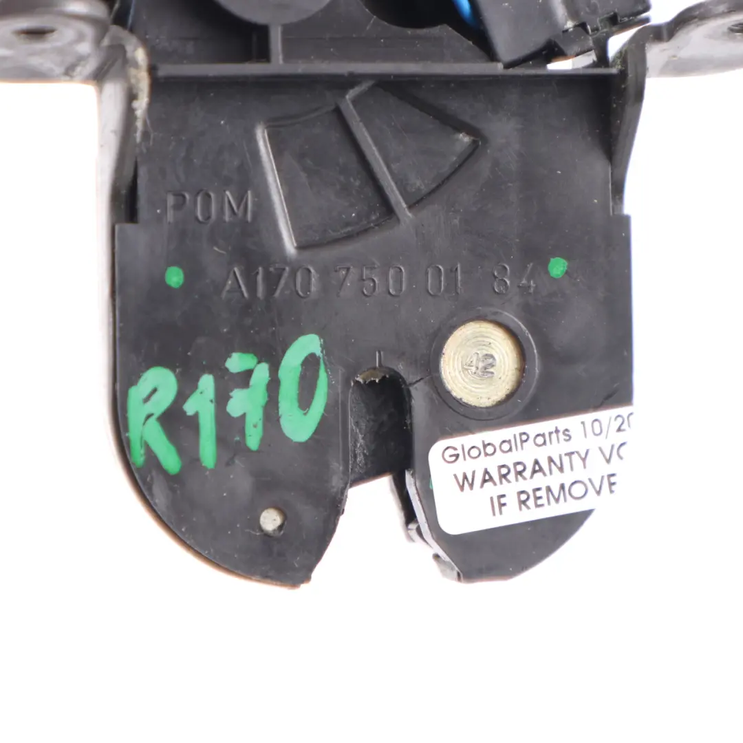 Boot Trunk Lid Lock Latch Rear Mechanism to Mercedes SLK R170 Tailgate with Part number A1707500184 Mercedes SLK R170 Tailgate Boot Trunk Lid Lock Latch Rear Mechanism - SKU A1707500184 - Part number A1707500184