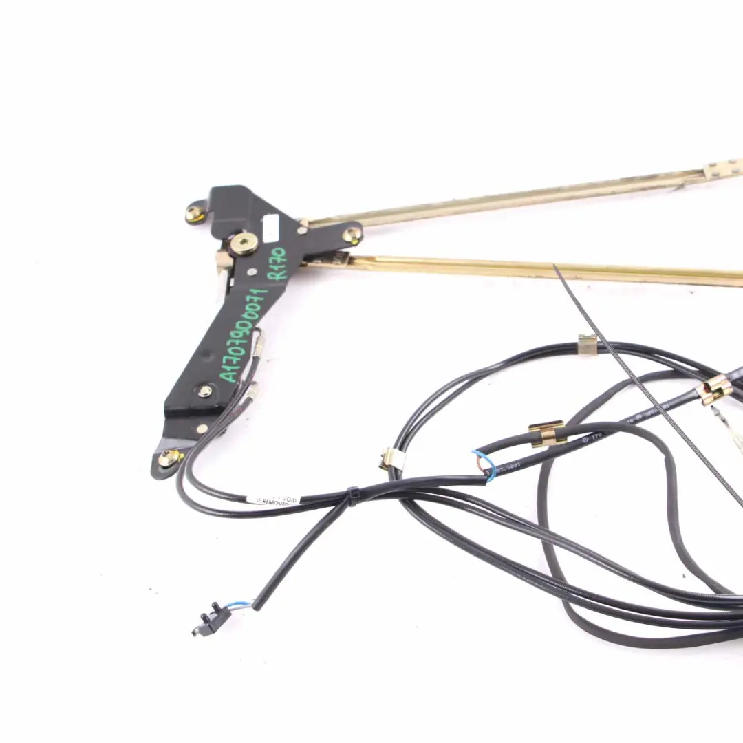 Folding Top Roof Lock Latch Assembly Cables to Mercedes SLK R170 with Part number A1707900071 Mercedes SLK R170 Folding Top Roof Lock Latch Assembly Cables - SKU A1707900071 - Part number A1707900071