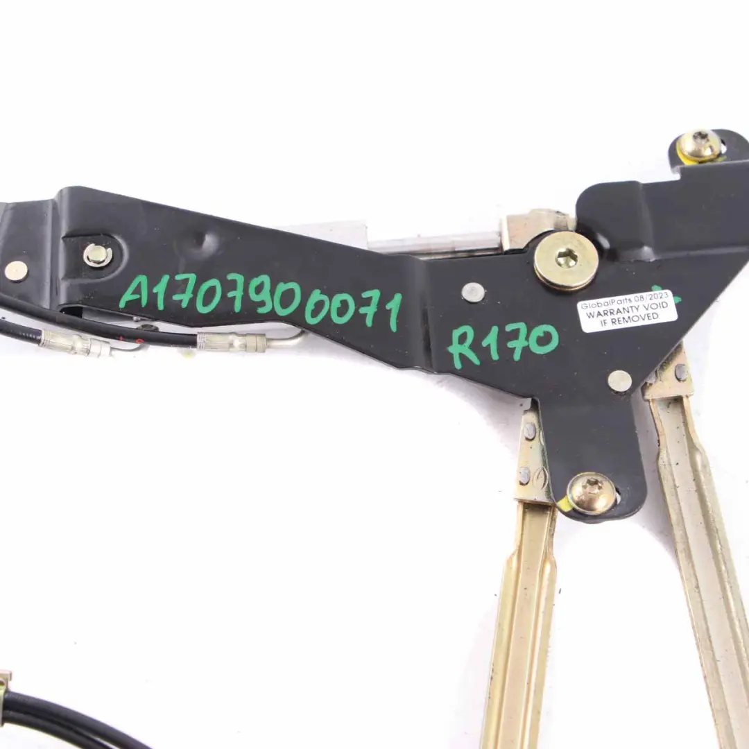 Folding Top Roof Lock Latch Assembly Cables to Mercedes SLK R170 with Part number A1707900071 Mercedes SLK R170 Folding Top Roof Lock Latch Assembly Cables - SKU A1707900071 - Part number A1707900071