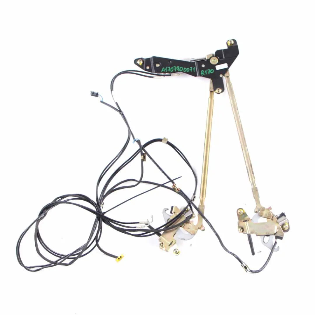 Mercedes SLK R170 Folding Top Roof Lock Latch Assembly Cables - SKU A1707900071 - Part number A1707900071